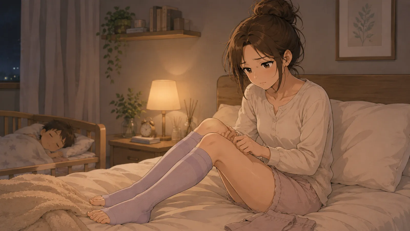 着圧ソックスを履いたまま寝るのはアリ