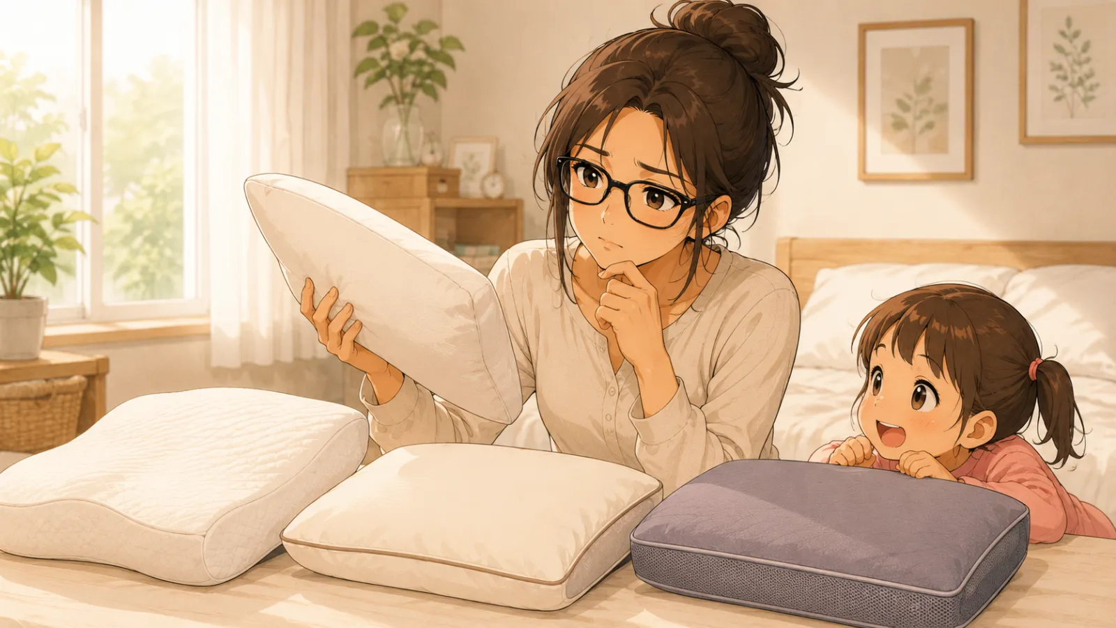 肩こりに悩む人の枕の選び方